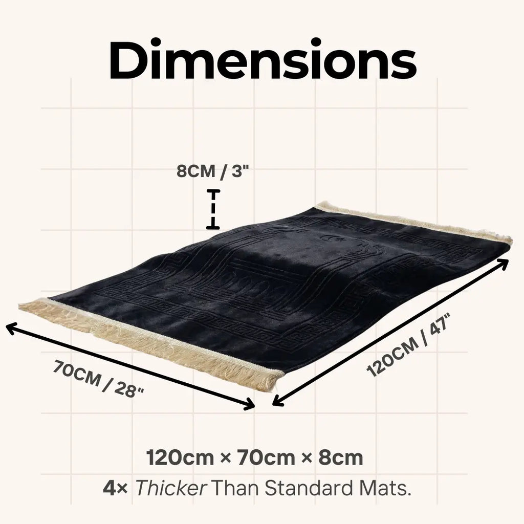 musamat dimentions thick padded prayer mat rug