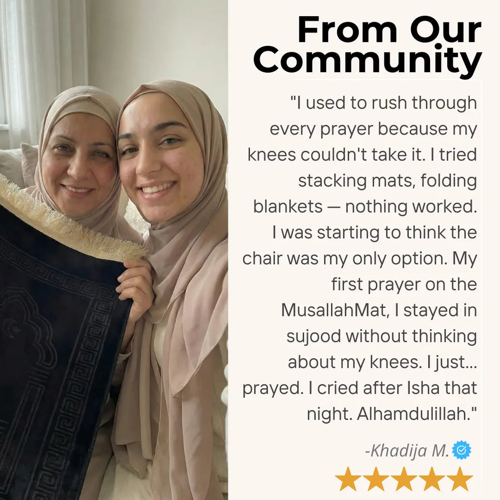 rushing trough prayer because of knee pain