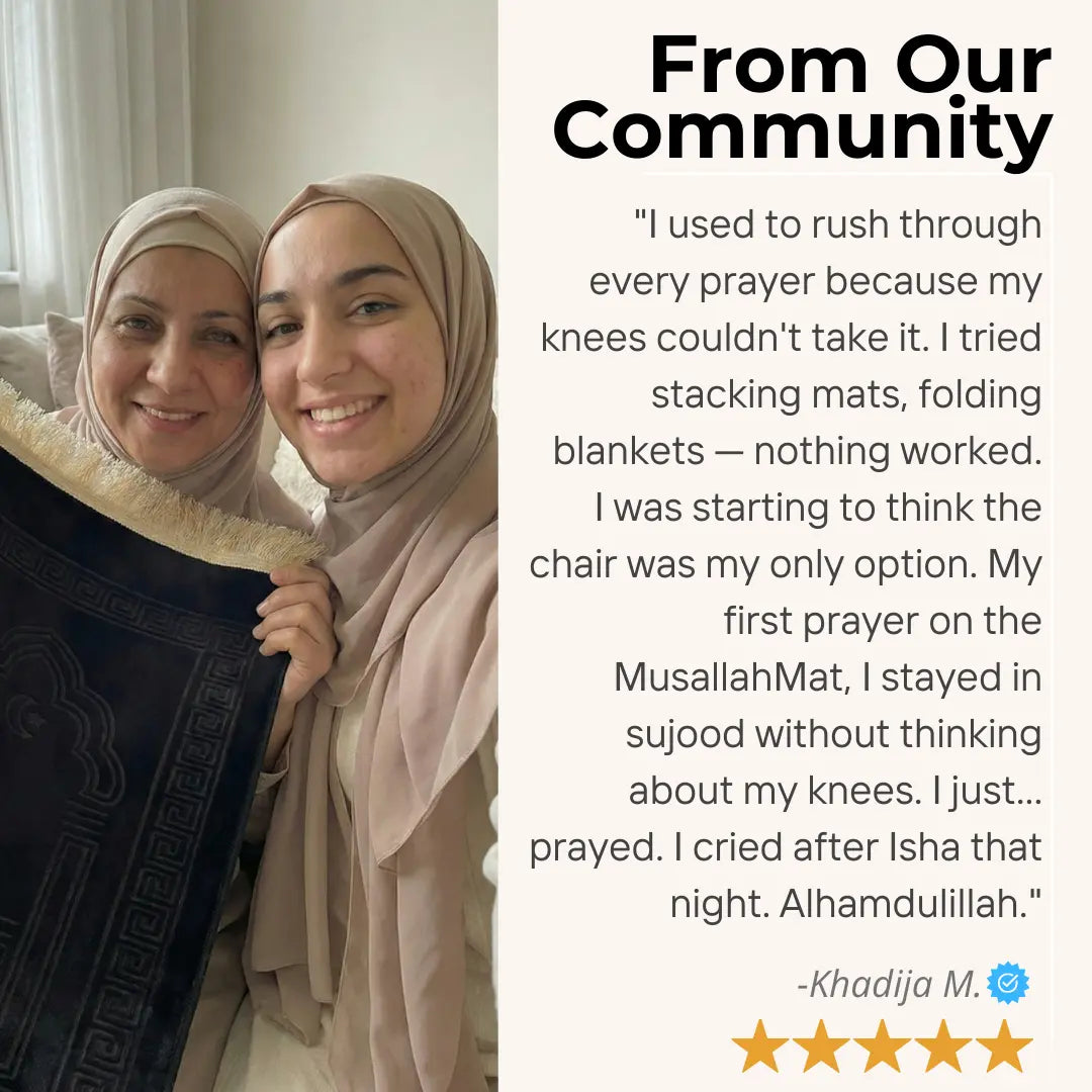 rushing trough prayer because of knee pain